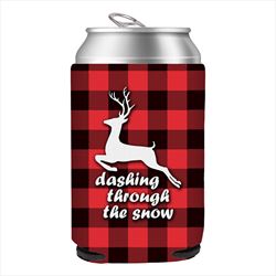 DC1000BEZ4CP-HOL Holiday Can Cooler With Full Color Custom Imprint